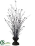 Silk Plants Direct Glitter Ball, Twig - Black - Pack of 6