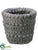 Silk Plants Direct Clay Pot - Gray - Pack of 12