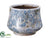 Terra Cotta Pot - Cream Blue - Pack of 6