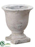 Silk Plants Direct Cement Urn - Whitewashed - Pack of 6