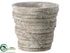 Silk Plants Direct Cement Pot - Stone - Pack of 2