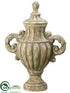 Silk Plants Direct Finial Pot - Green Antique - Pack of 1