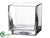 Glass Cube Vase - Clear - Pack of 3