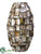 Mother of Pearl, Gold Leaf Vase - Pearl - Pack of 1