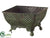 Square Metal Bowl - Brown Green - Pack of 8