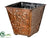 Silk Plants Direct Square Container - Copper Antique - Pack of 96