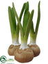 Silk Plants Direct Bulb Vase - Green Brown - Pack of 4