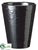 Tall Ceramic Pot - Black Two Tone - Pack of 1