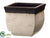 Ceramic Square Container - White Black - Pack of 6