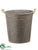 Tin Planter - Gray - Pack of 6