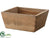 Silk Plants Direct Wood Container - Natural - Pack of 4