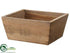 Silk Plants Direct Wood Container - Natural - Pack of 4