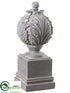 Silk Plants Direct Leaf Finial - Gray - Pack of 4