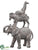 Stacking Zebra, Giraffe, Elephant - Gray Antique - Pack of 1