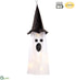 Silk Plants Direct Battery Operated Hanging Ghost With Light - White Black - Pack of 12