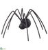 Silk Plants Direct Glittered Fur Spider - Black - Pack of 2