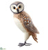 Silk Plants Direct Barn Owl - Gray White - Pack of 2