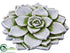 Silk Plants Direct Stepping Stone - Whitewashed Green - Pack of 4