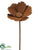 Metal Poppy Garden Stake - Rust - Pack of 4