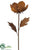 Metal Poppy Garden Stake - Rust - Pack of 4