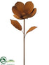 Silk Plants Direct Metal Magnolia Garden Stake - Rust - Pack of 2