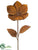 Metal Christmas Rose Spray - Rust - Pack of 4