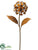 Metal Hydrangea Spray - Rust - Pack of 6