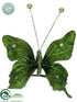 Silk Plants Direct Velvet Butterfly - Emerald - Pack of 36