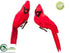 Silk Plants Direct Cardinal Bird - Red - Pack of 6