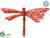 Dragonfly - Red - Pack of 6