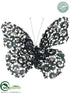 Silk Plants Direct Rhinestone Butterfly - Teal Green - Pack of 12