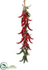 Silk Plants Direct Chili String - Red - Pack of 12