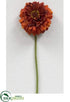 Silk Plants Direct Zinnia Stem - Brick - Pack of 12