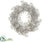 Glittered Plastic Twig Wreath - Ice - Pack of 4