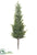 Glittered Pine Tree Stem - Green Ice - Pack of 6