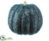 Silk Plants Direct Tinsel Pumpkin - Peacock - Pack of 1