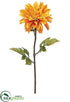 Silk Plants Direct Dahlia Spray - Mustard - Pack of 6