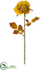 Silk Plants Direct Bella Rose Spray - Mustard - Pack of 12