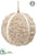 Fur Ball Ornament - Beige - Pack of 6