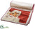 Santa Table Runner - Red Beige - Pack of 6