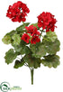 Silk Plants Direct Water-Resistant Geranium Bush - Red - Pack of 12