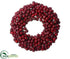 Silk Plants Direct Rosehip Wreath - Red - Pack of 6