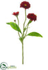 Silk Plants Direct Mum Spray - Red - Pack of 12