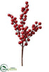 Silk Plants Direct Berry Spray - Red - Pack of 12