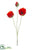 Poppy Spray - Red - Pack of 12