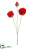 Silk Plants Direct Poppy Spray - Red - Pack of 12