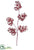 Glittered Leaf, Loop, Ball Spray - Red - Pack of 12