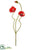 Poppy Spray - Red - Pack of 12