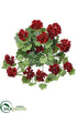 Silk Plants Direct Geranium Hanging Bush - Red - Pack of 6