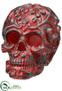 Silk Plants Direct Skull - Black Red - Pack of 1